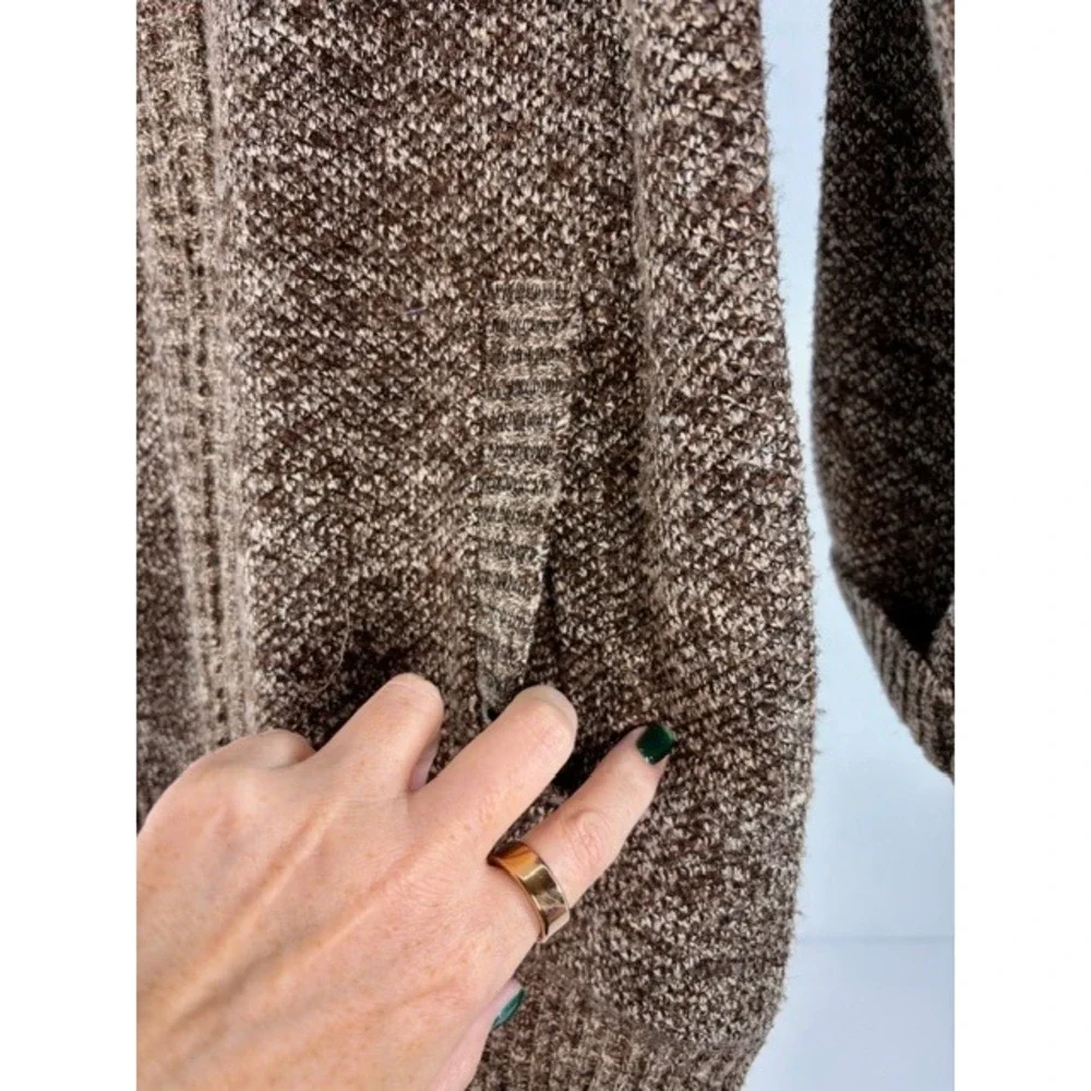 Buffalo David Bitton Men M Brown Marled Full Zip Sweater Fleece Lined Cabin Core